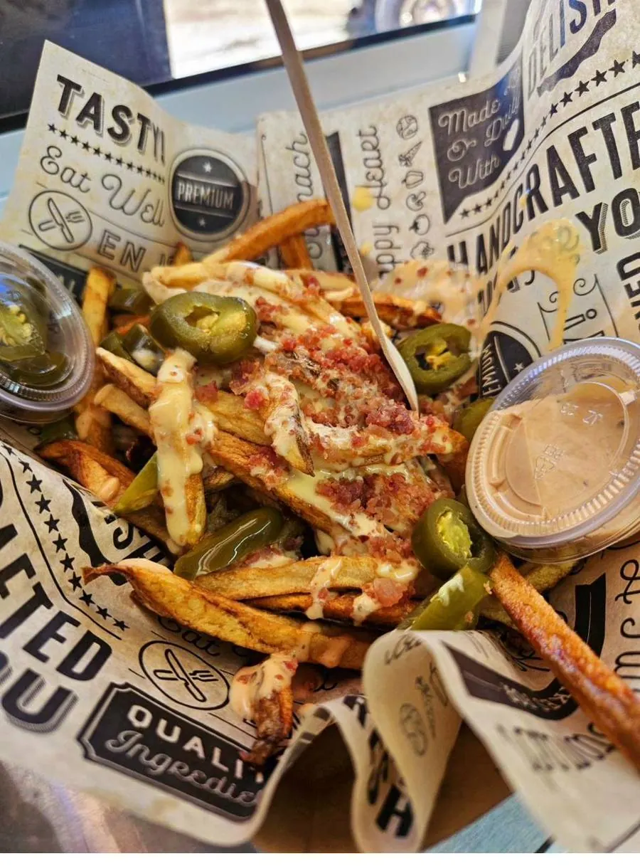 Hand-cut fries Okie Burger